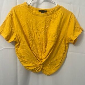 Yellow Knotted T-Shirt